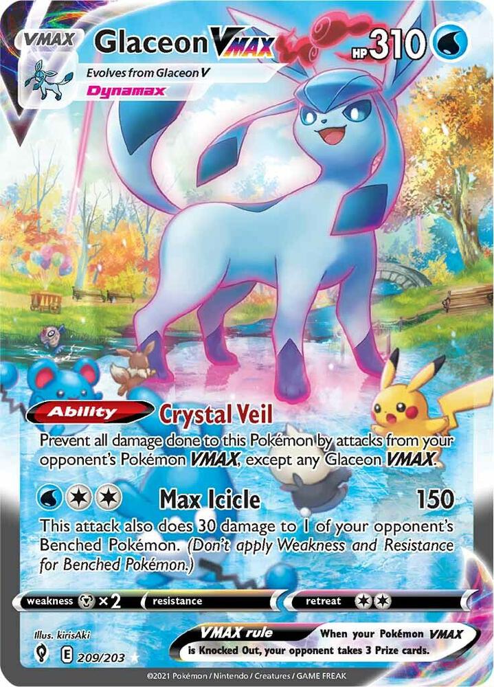 Glaceon VMAX (Alternate Art Secret) - SWSH07: Evolving Skies (SWSH07)
