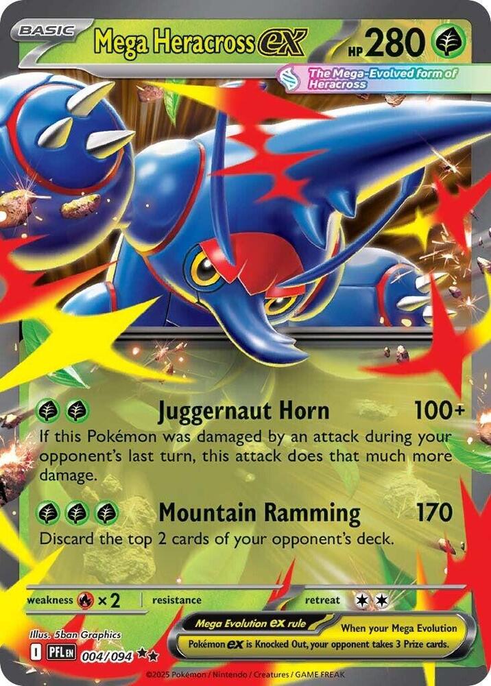 Mega Heracross ex - 004/094 - ME02: Phantasmal Flames (PFL)