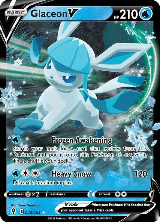 Glaceon V - SWSH07: Evolving Skies (SWSH07)