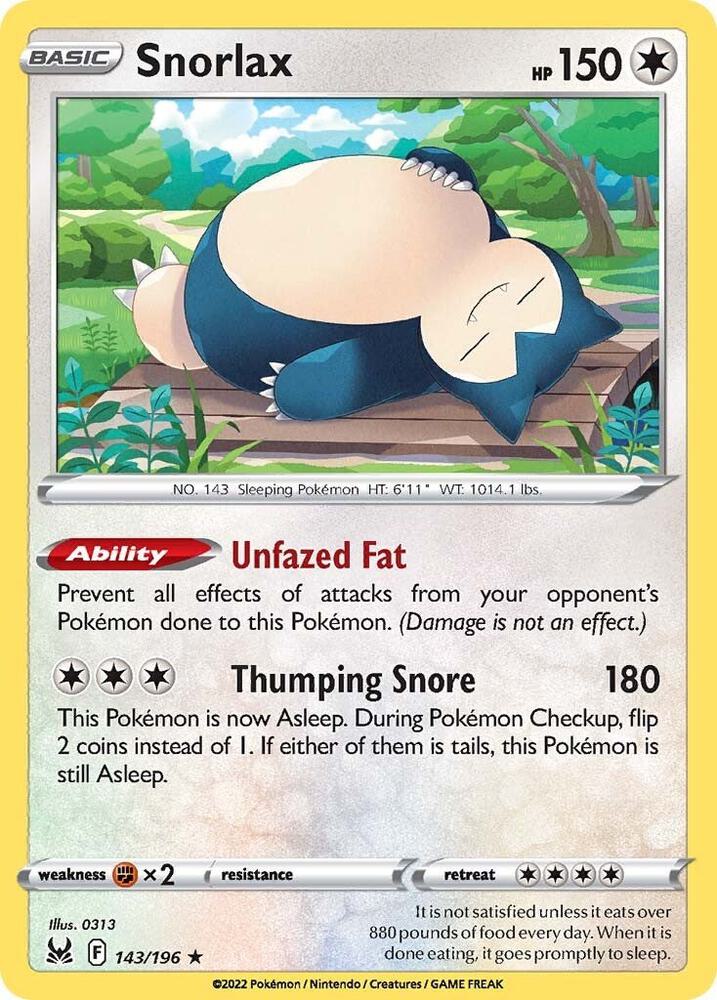 Snorlax - SWSH11: Lost Origin (SWSH11)