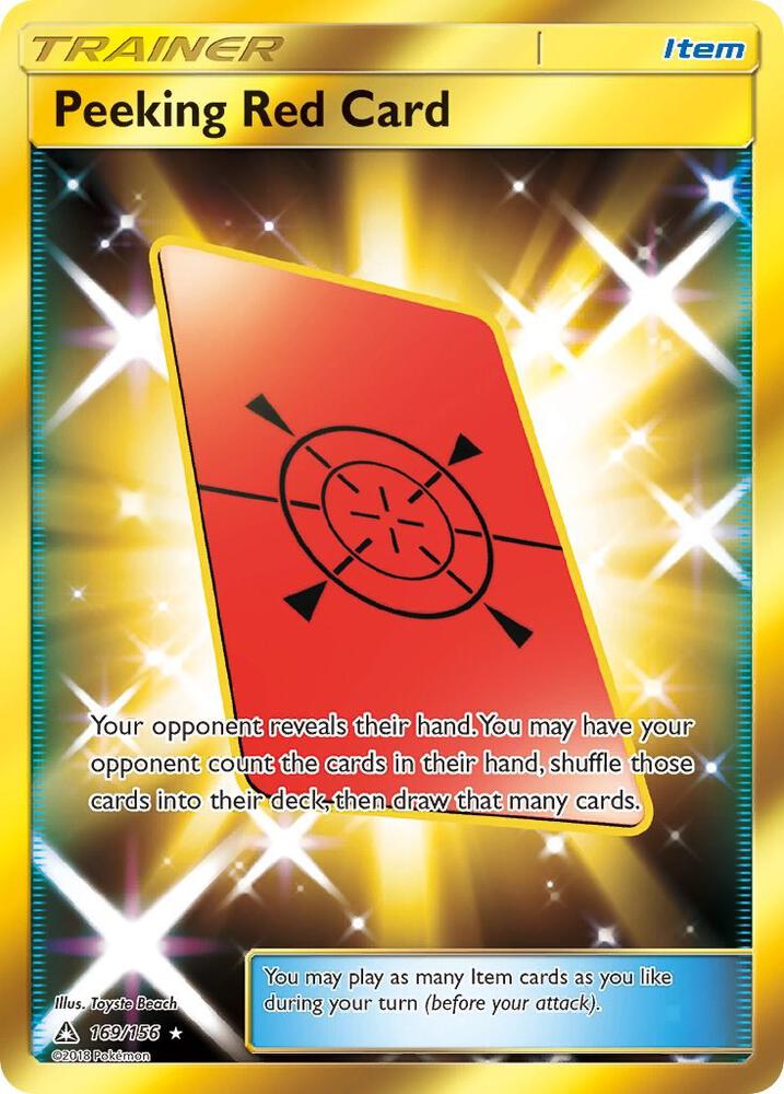 Peeking Red Card (Secret Rare) - SM - Ultra Prism (SM05)