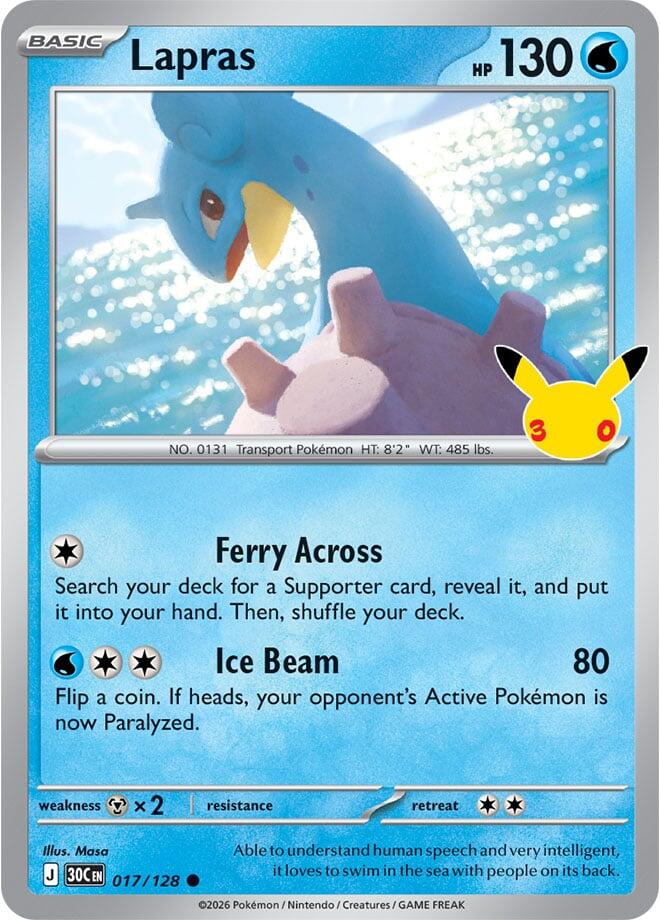 Lapras - 017/128 - ME: 30th Celebration (30C)