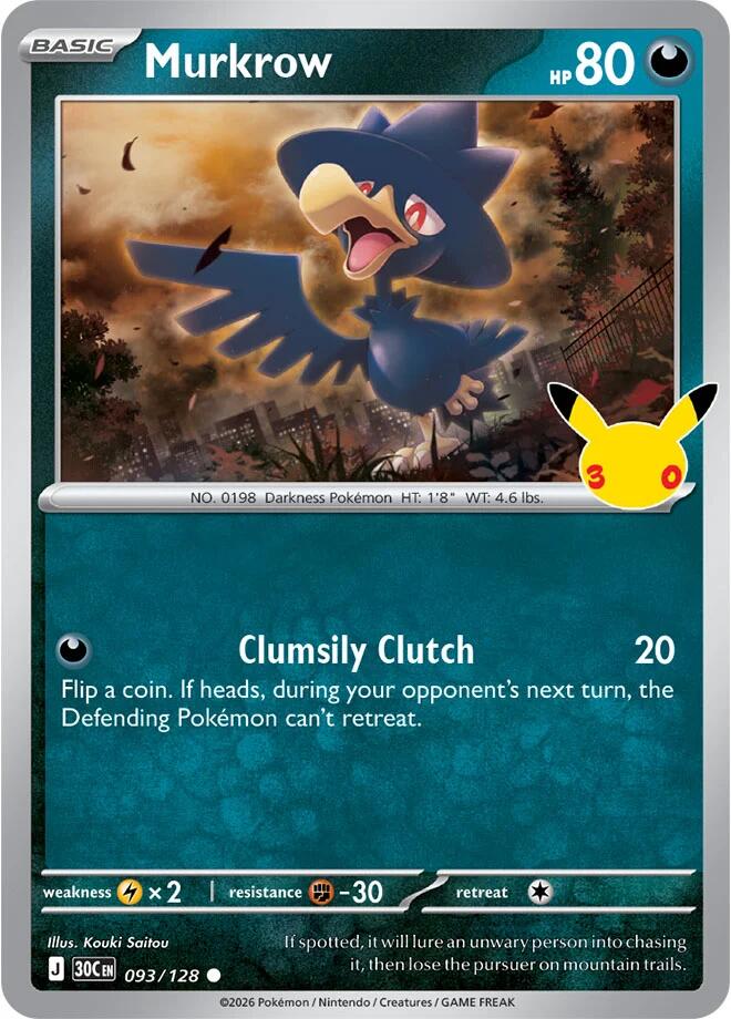 Murkrow - ME: 30th Celebration (30C)