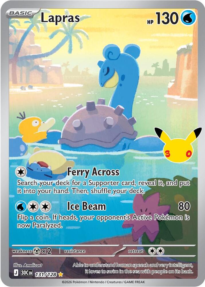 Lapras - 131/128 - ME: 30th Celebration (30C)