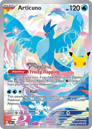 Articuno - 132/128 - ME: 30th Celebration (30C)