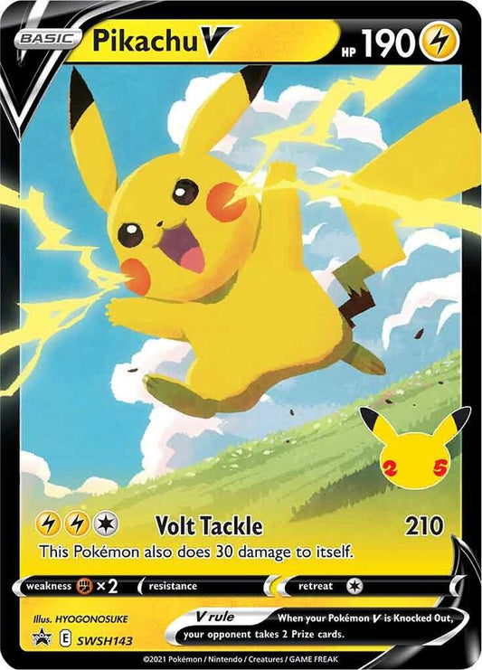 Pikachu V - SWSH143 - SWSH: Sword & Shield Promo Cards (SWSD)spñ