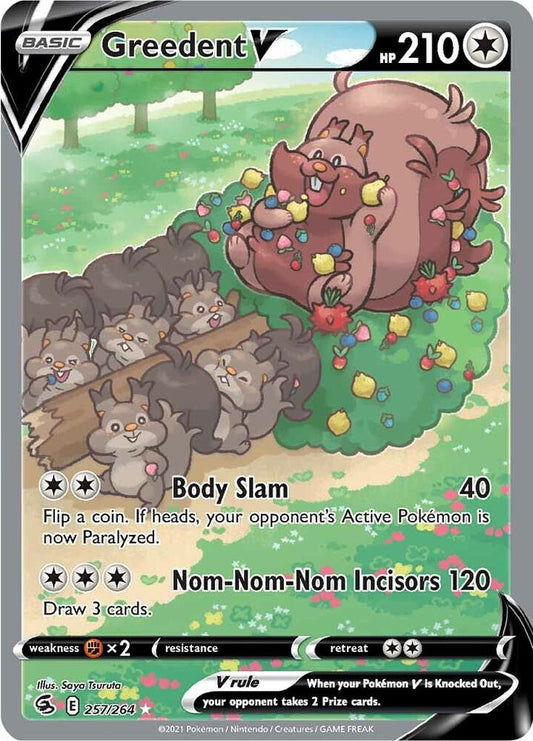 Greedent V (Alternate Full Art) - SWSH08: Fusion Strike (SWSH08