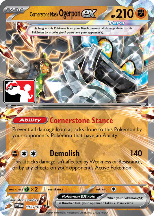Cornerstone Mask Ogerpon ex - Prize Pack Series Cards spñ