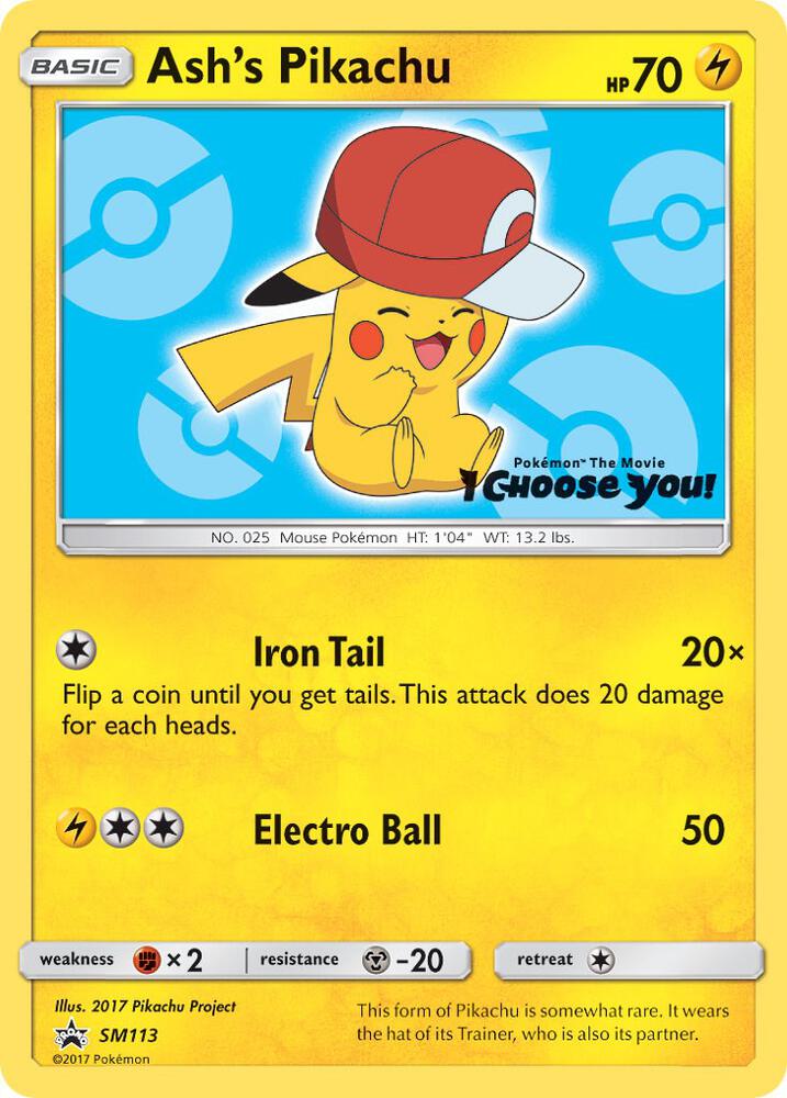 Ash's Pikachu - SM113 - SM Promos (SMP)