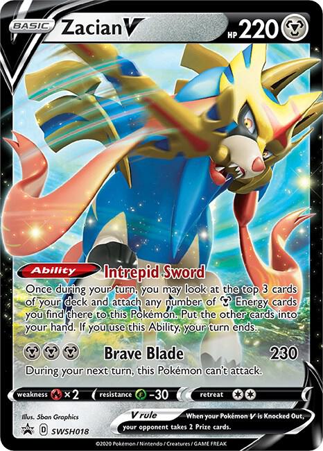 Zacian V - SWSH018 - SWSH: Sword & Shield Promo Cards (SWSD)