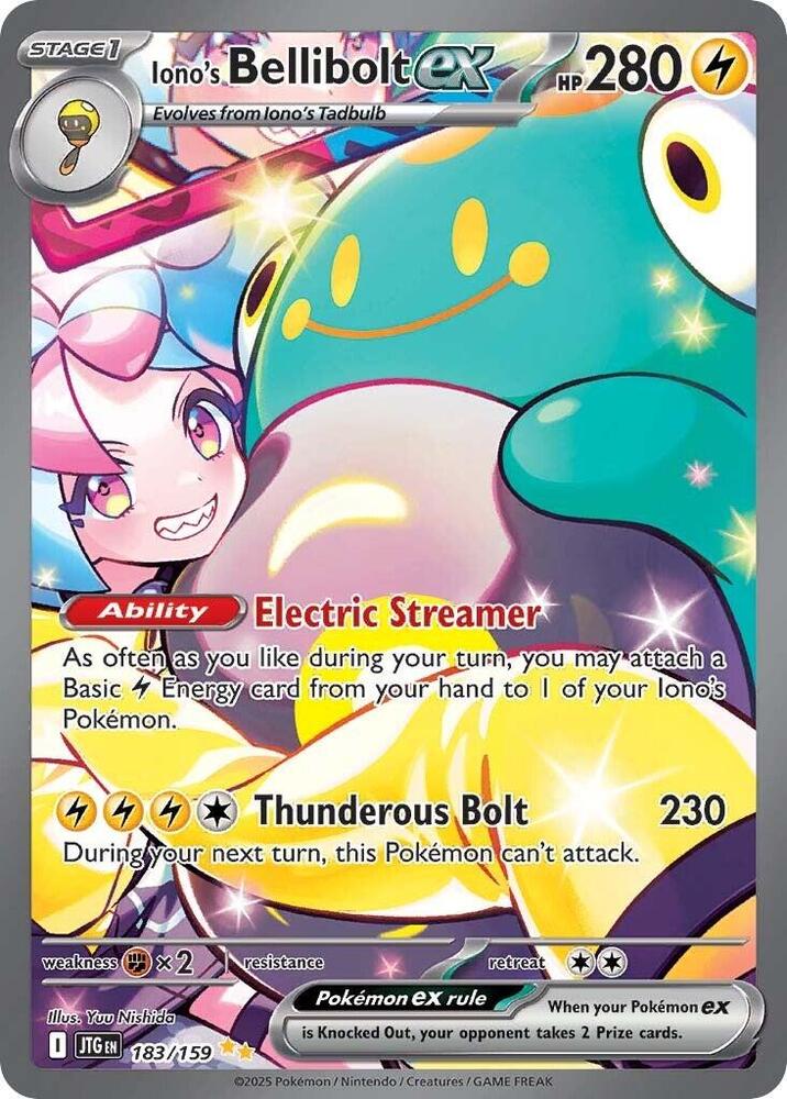Iono's Bellibolt ex - 183/159 - SV09: Journey Together (JTG)spñ