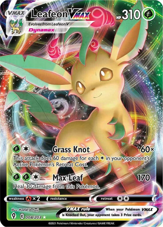 Leafeon VMAX - SWSH07: Evolving Skies (SWSH07)spñ