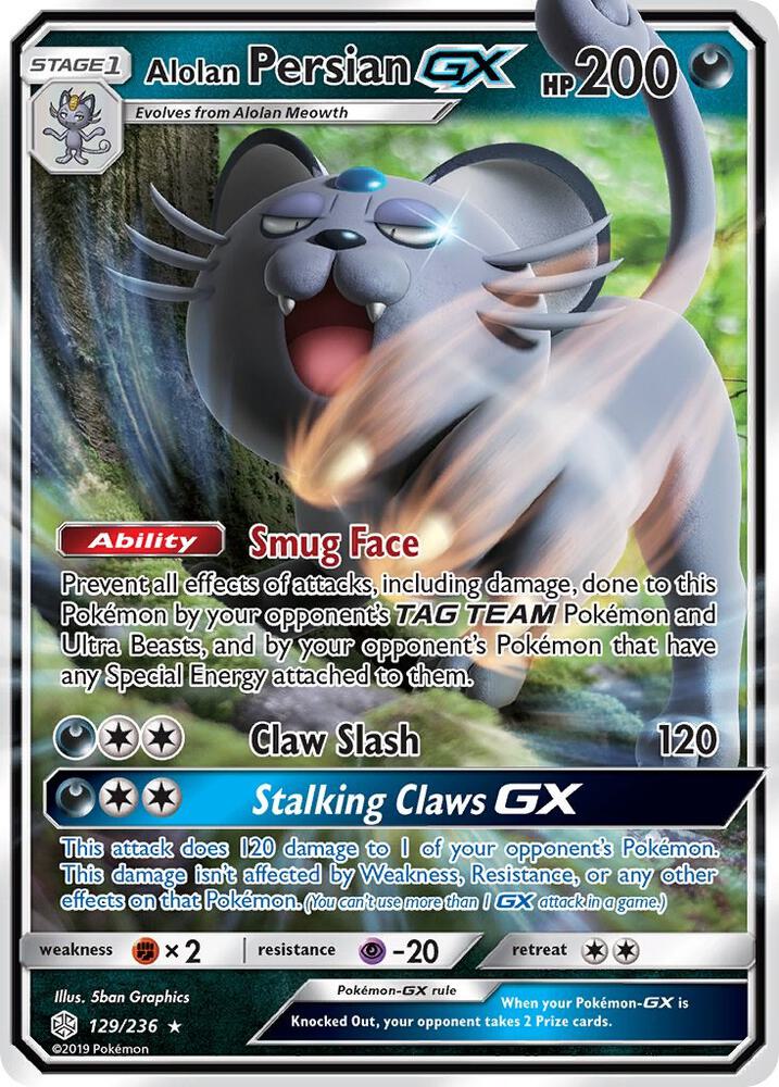 Alolan Persian GX - SM - Cosmic Eclipse (SM12)