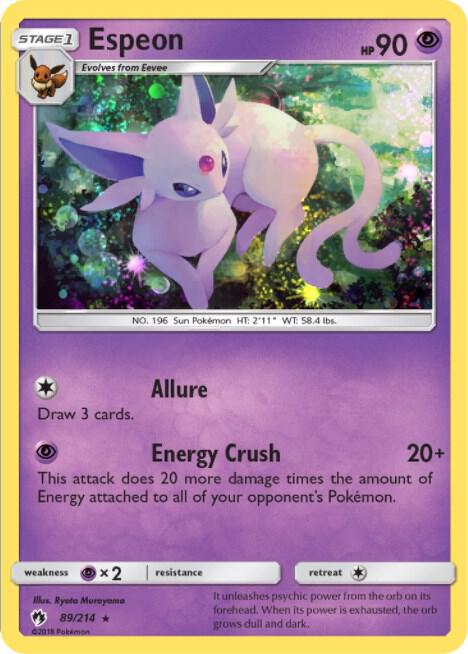 Espeon - 89/214 (Cosmos Holo) - Blister Exclusives (BLE)