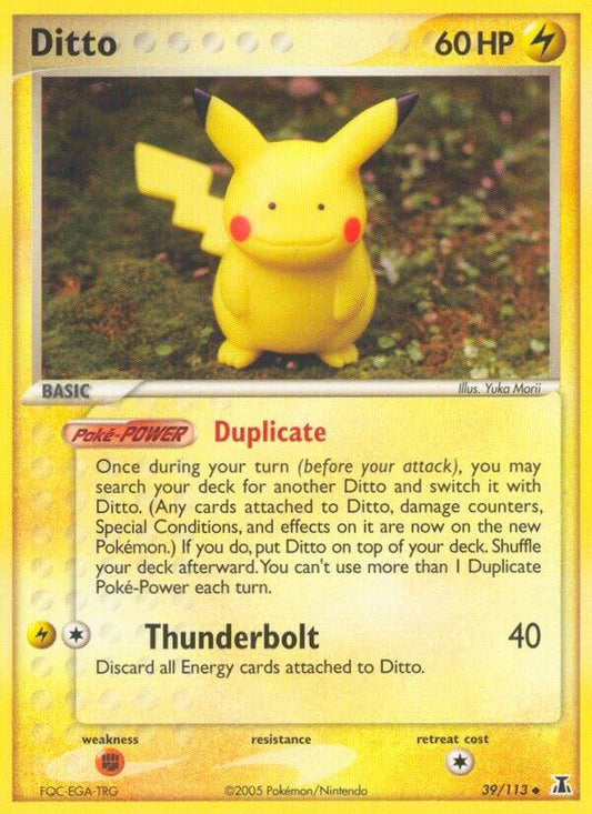 Ditto - 039/113 (Pikachu) - Delta Species (DS) hp