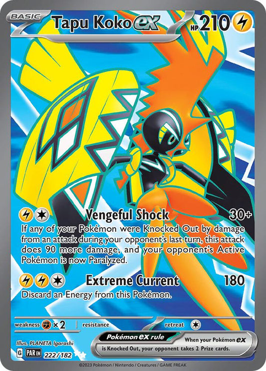 Tapu Koko ex - 222/182 - SV04: Paradox Rift (PAR)
