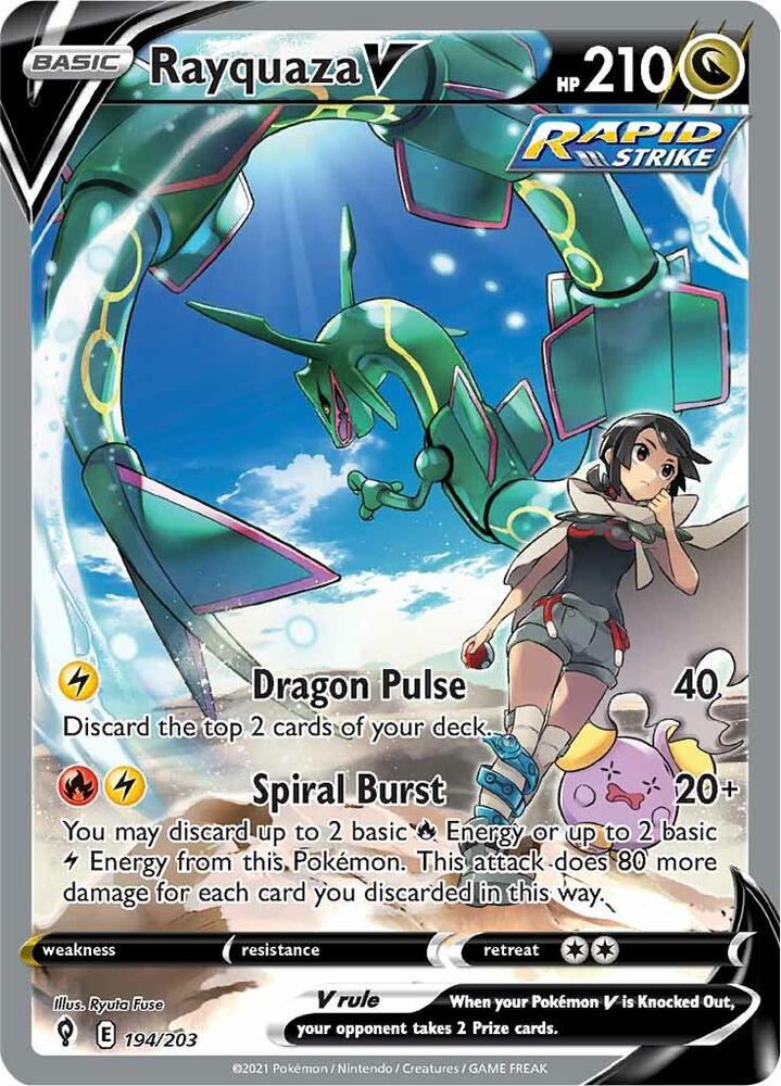 Rayquaza V (Alternate Full Art) - SWSH07: Evolving Skies (SWSH07)español