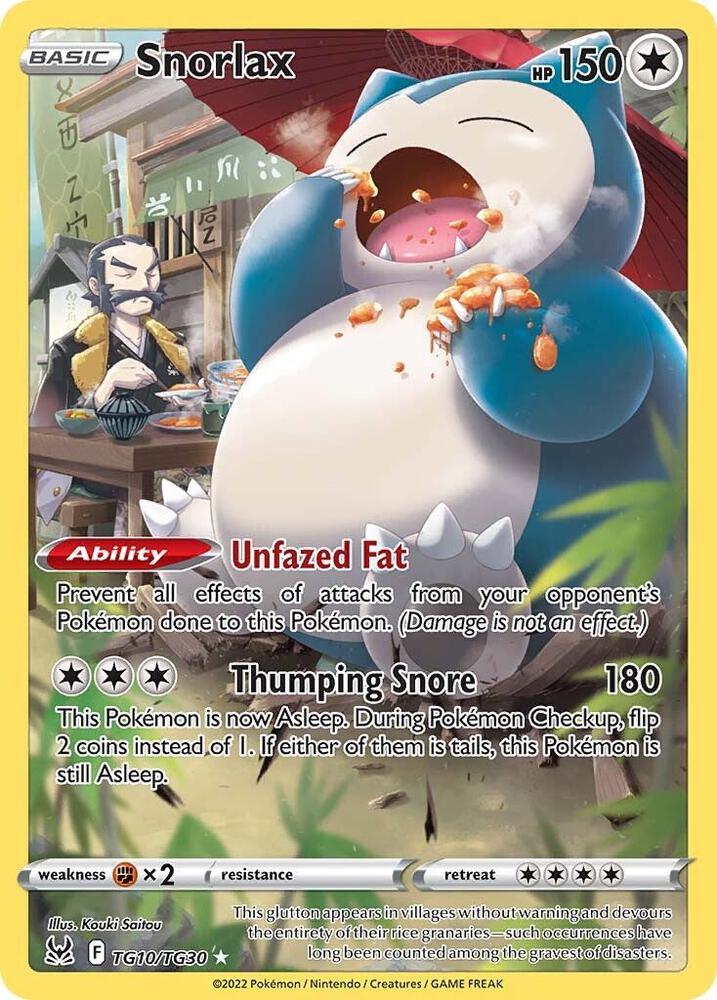 Snorlax - SWSH11: Lost Origin Trainer Gallery (SWSH11: TG)español