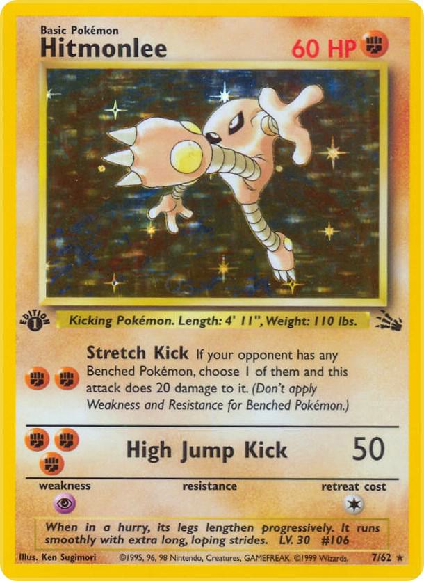 Hitmonlee (7) - Fossil (FO)(Unlimited Holofoil)