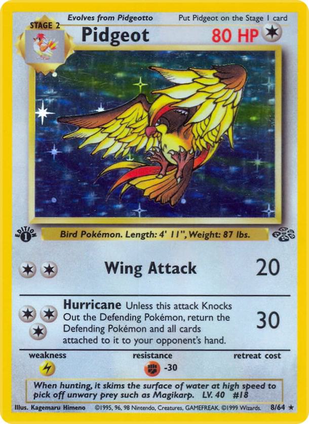 Pidgeot (8) - Jungle (JU) Unlimited Holofoil