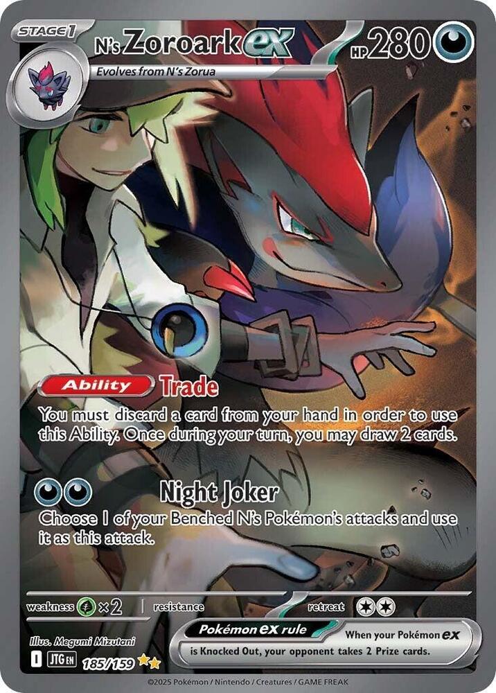 (N's Zoroark ex - 185/159 - SV09: Journey Together (JTG)