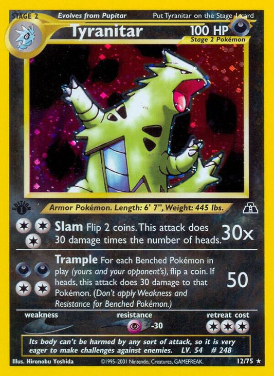 Tyranitar (12) - Neo Discovery (N2) Unlimited Holofoil