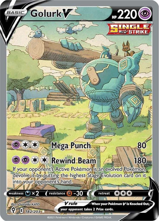 Golurk V (Alternate Full Art) - SWSH07: Evolving Skies
