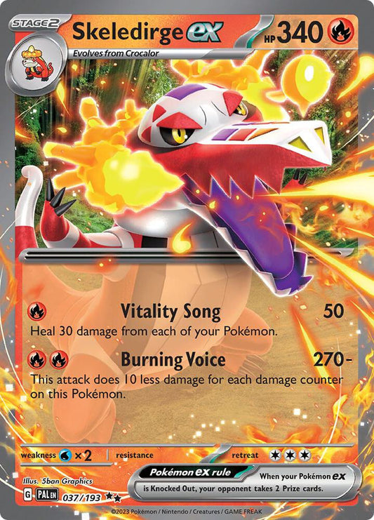 Skeledirge ex - 037/193 - SV02: Paldea Evolved (PAL)