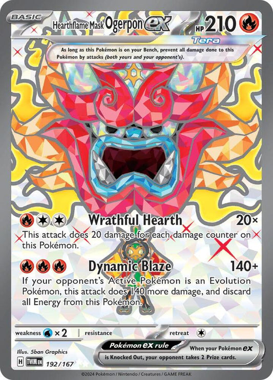 Hearthflame Mask Ogerpon ex - 192/167 - español