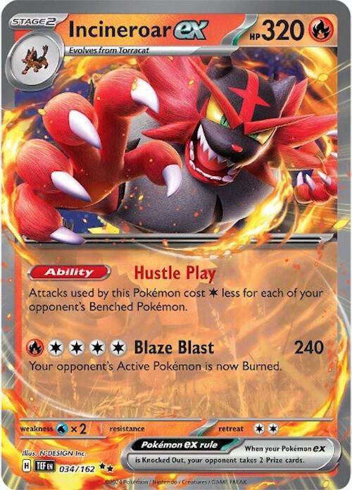 Incineroar ex - 034/162 - SV05: Temporal Forces (TEF)damach