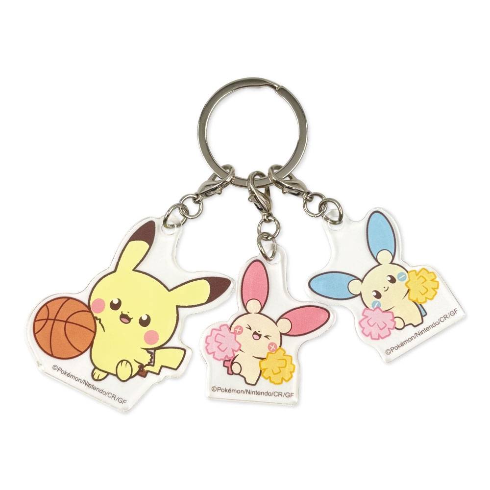 Llavero pikachu, minun y plusle Pokemon center Pokepeace