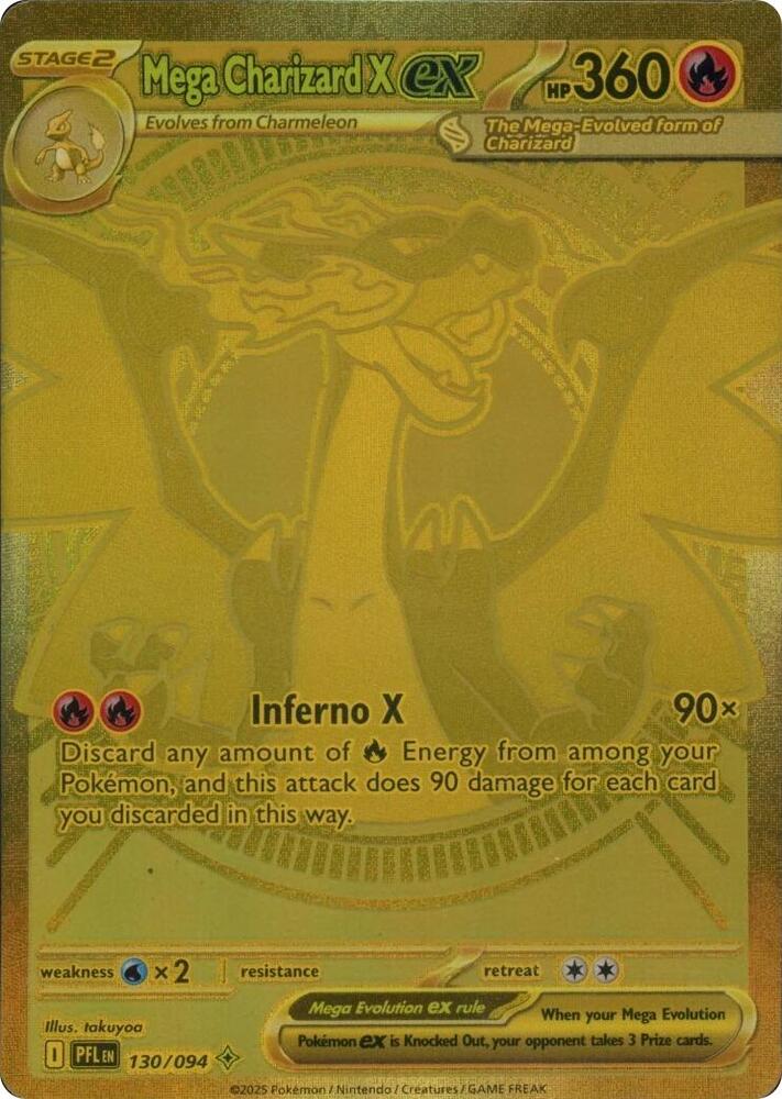 Mega Charizard X ex - 130/094 - ME02: Phantasmal Flames (PFL)
