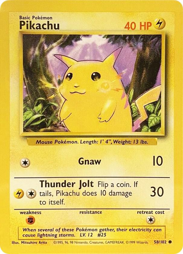 Pikachu - Base Set (BS) mp