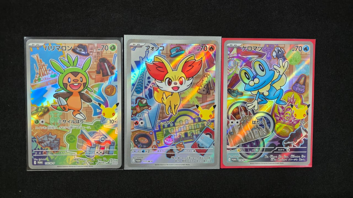 30th Celebration Card Set: Chespirito, Fennekin, & Froakie JP