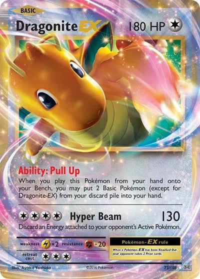 Dragonite EX Evolutions Ultra Rare 72/108