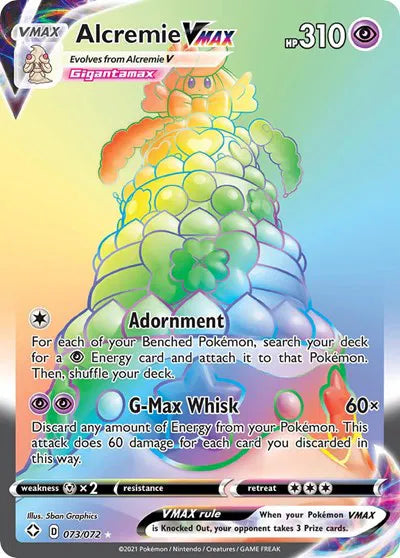 Alcremie VMAX (Secret) Shining Fates Secret Rare 073/072