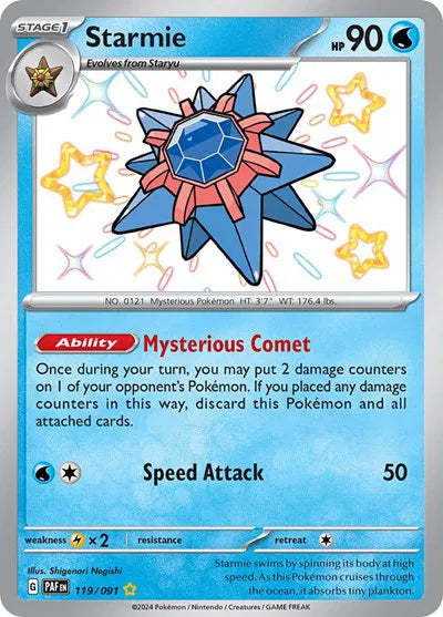 Starmie Paldean Fates Shiny Rare 119/091