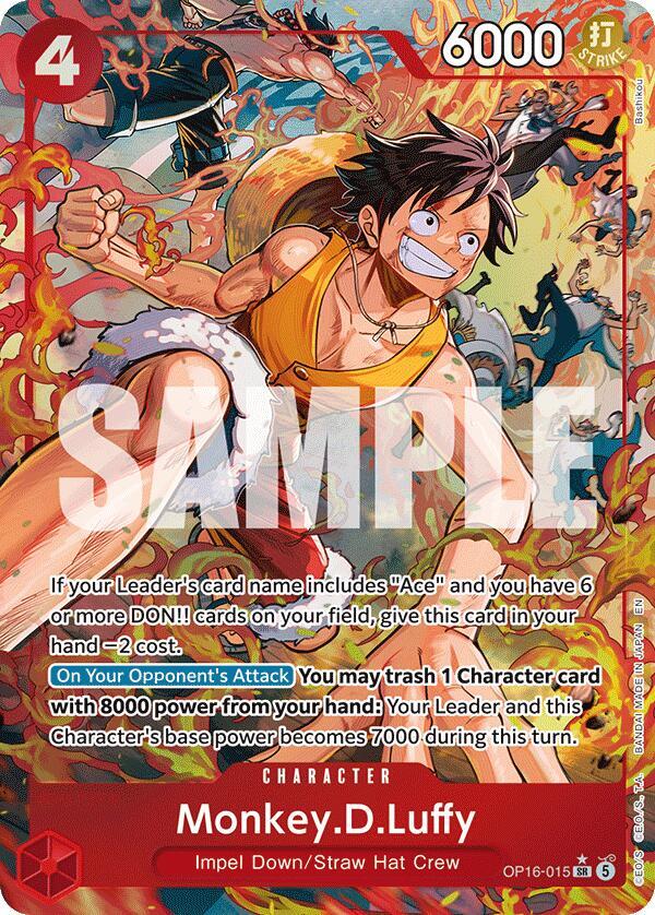 Monkey.D.Luffy (Alternate Art) The Time of Battle SR OP16-015