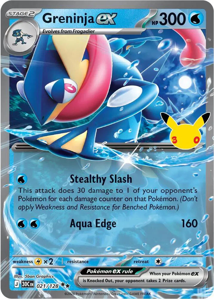 Greninja ex 30th Celebration Double Rare 021/128