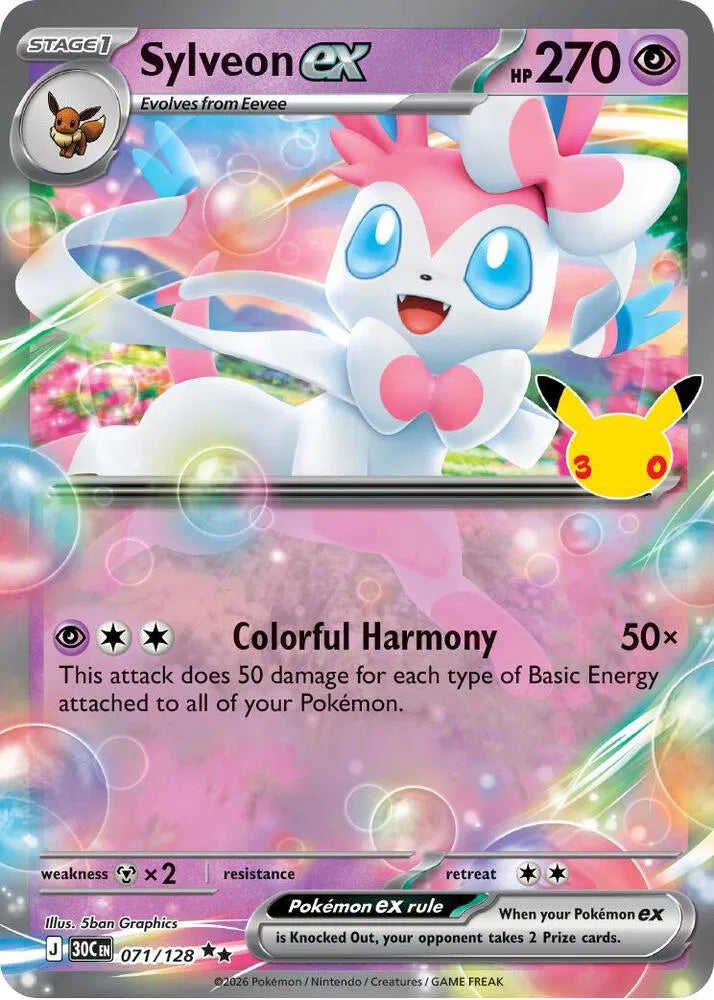 Sylveon ex 30th Celebration Double Rare 071/128