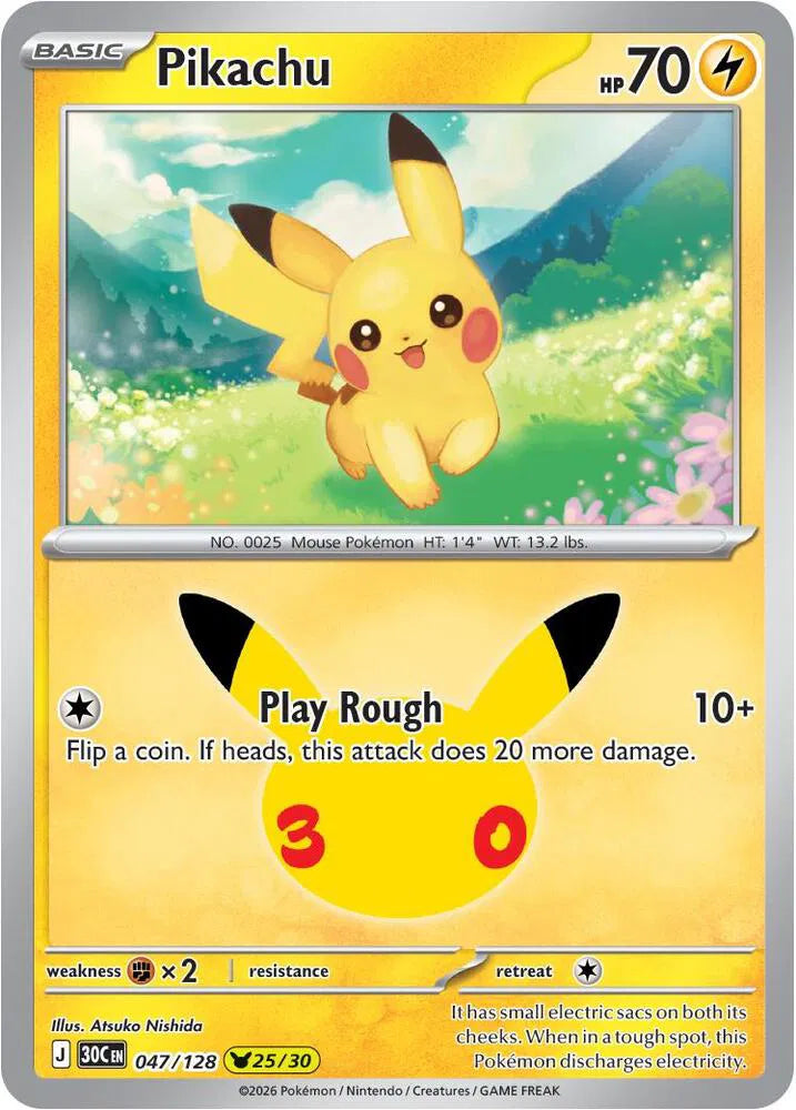Pikachu 30th Celebration None 047/128