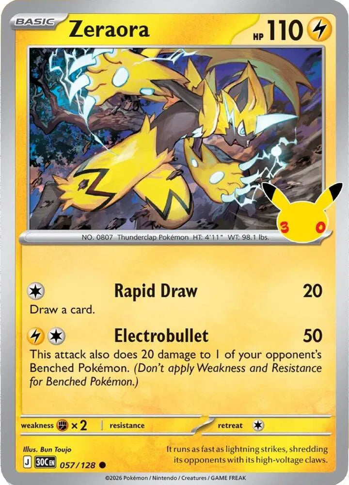 Zeraora 30th Celebration Common 057/128