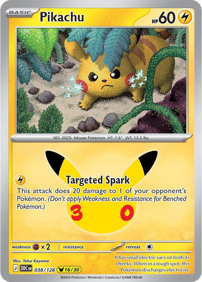 Pikachu 30th Celebration None 038/128