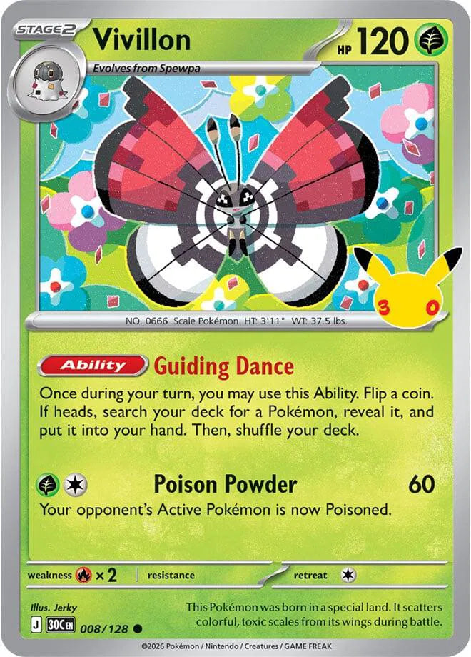 Vivillon 30th Celebration Common 008/128