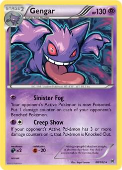 Gengar - 60/162 (XY BREAKthrough) - Deck Exclusives (PR) reverse holo