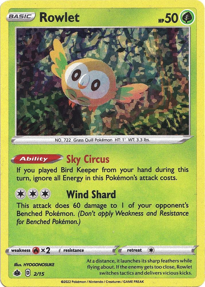Rowlet - 2/15 - McDonald's Promos 2022 (M22)español