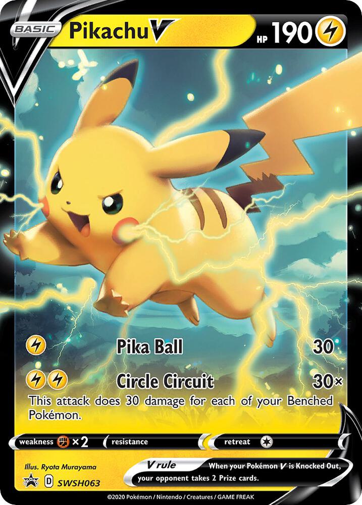 Pikachu V - SWSH063 - SWSH: Sword & Shield Promo Cards (SWSD)