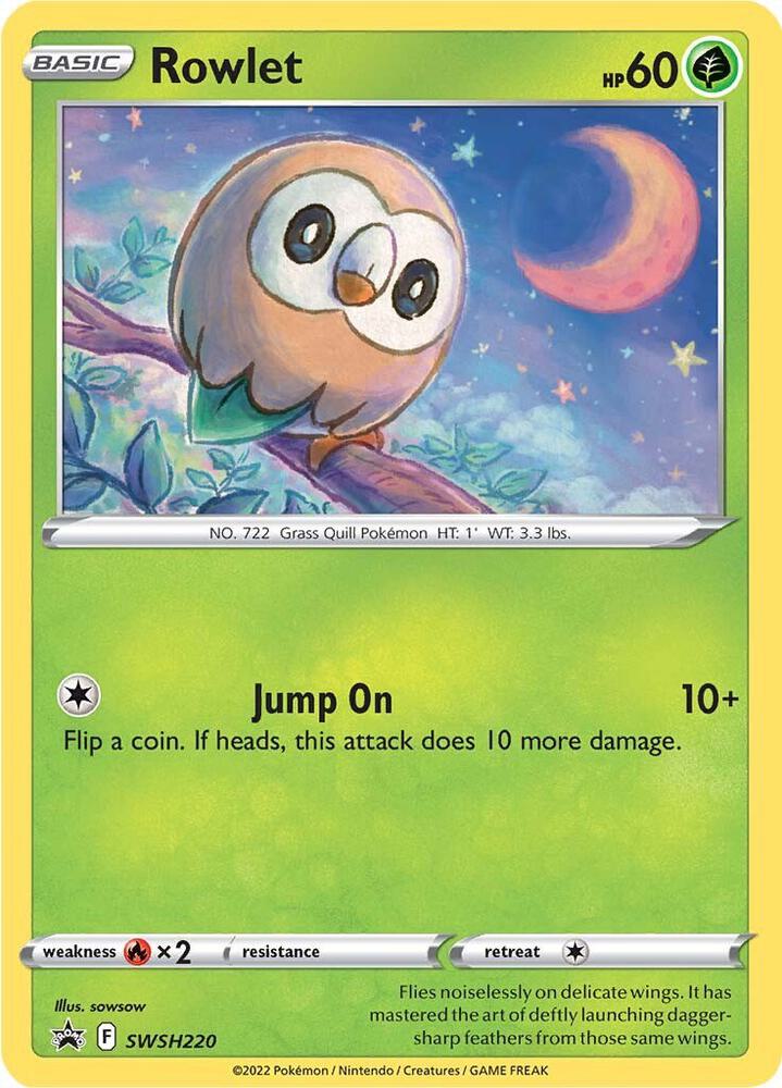 Rowlet - SWSH220 - SWSH: Sword & Shield Promo Cards (SWSD)