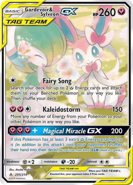 Gardevoir & Sylveon GX (205) (Alternate Full Art) - SM - Unbroken Bonds (SM10)LP
