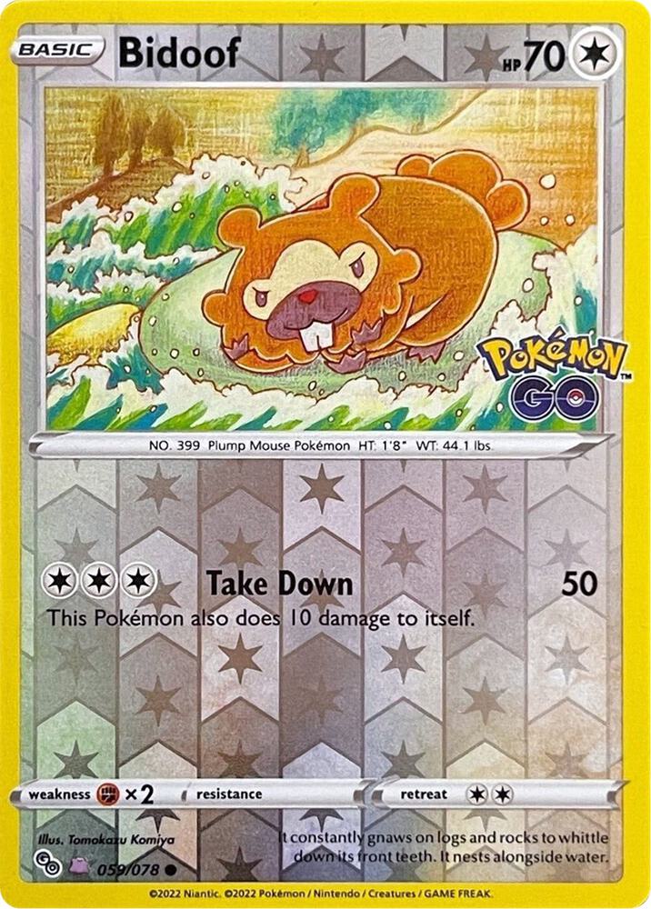 Bidoof (Peelable Ditto) - Pokemon GO (PGO)